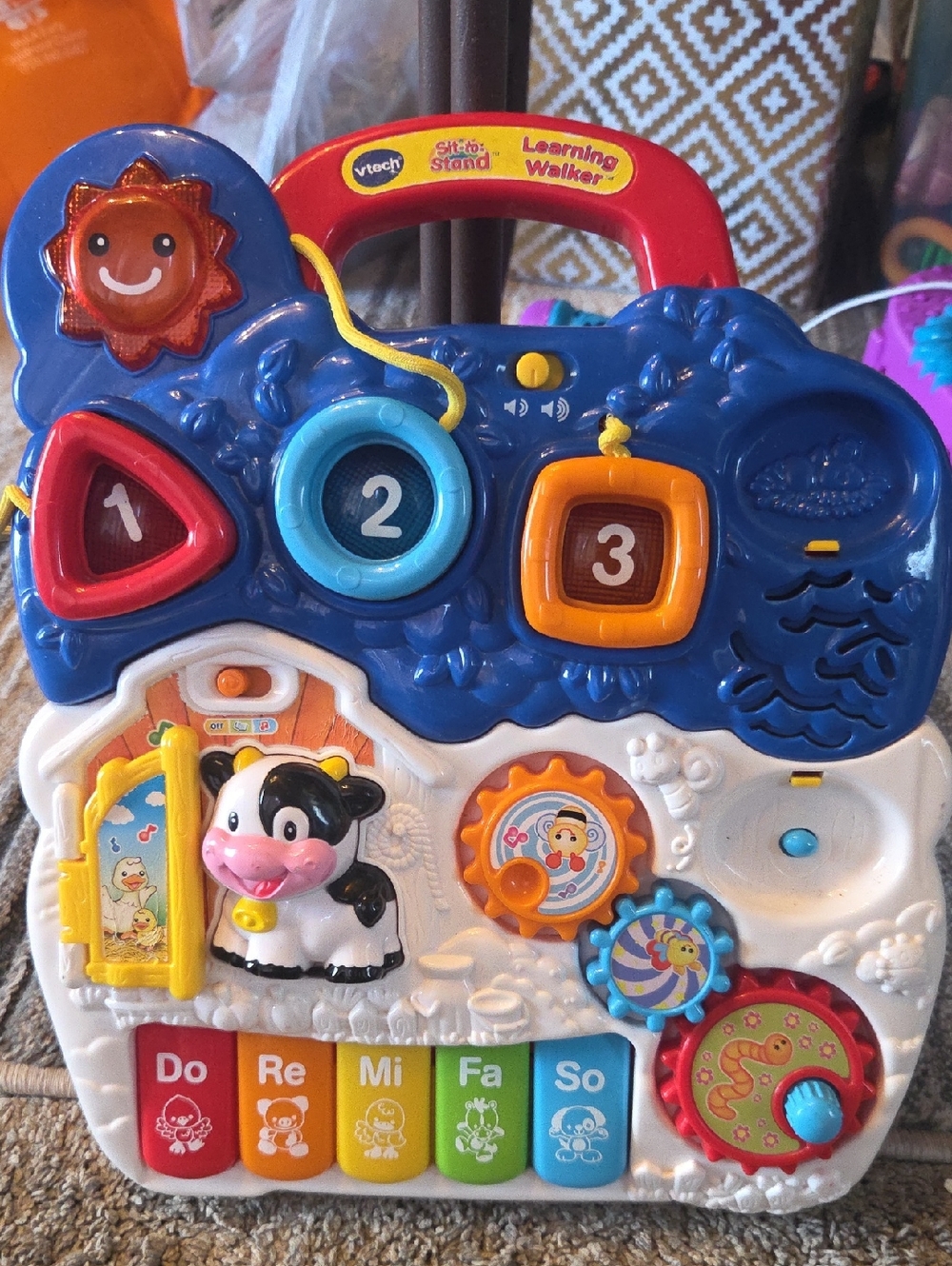 Learning Walker Activity Panel - Blue, White, Red